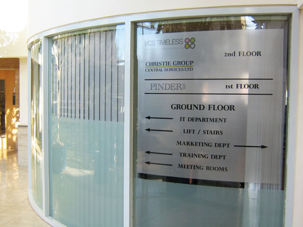 Frosted Glass Signages view 2